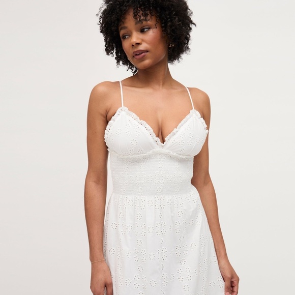 Hill House Home Dottie Nap Dress 100% Cotton White Eyelet NWT $195 - Picture 3 of 11